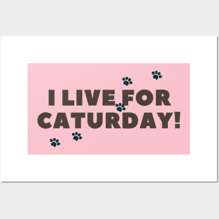 i live for caturday Posters and Art